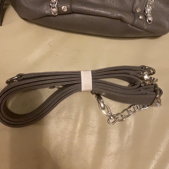 SALE 🦋 Gray Color Sharif Joan Boyce Purse Shoulder Bag With Purse Bag NWOT - Picture 6 of 12
